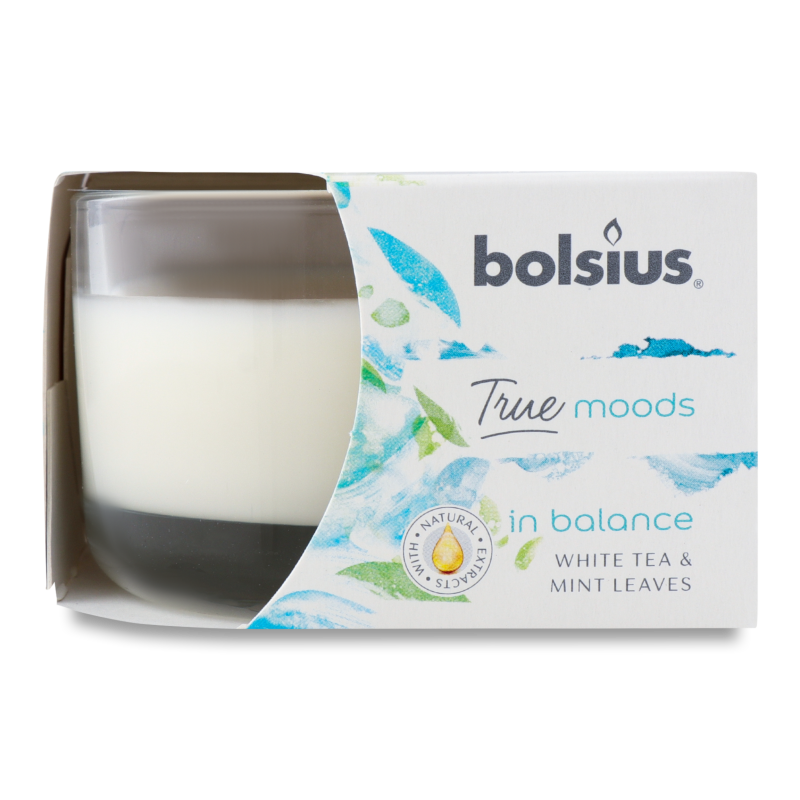 Свічка ароматична Bolsius Білий чай та м'ята (835141) - фото 1