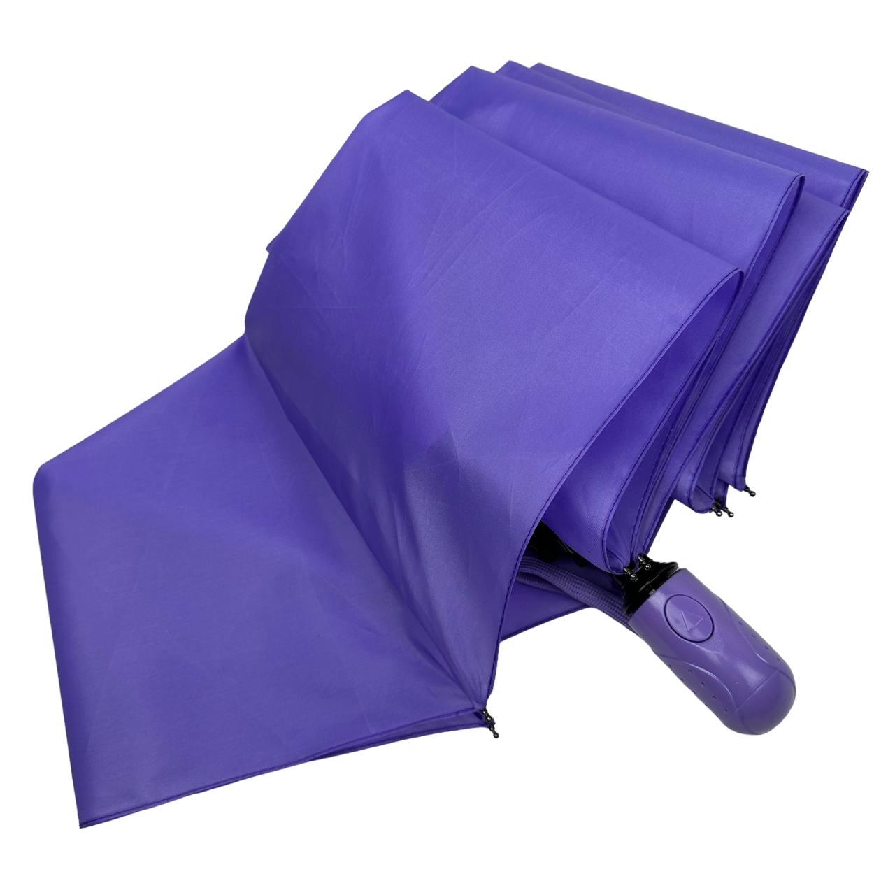 Женский складной зонтик полуавтомат Toprain 98 см фиолетовый - фото 5