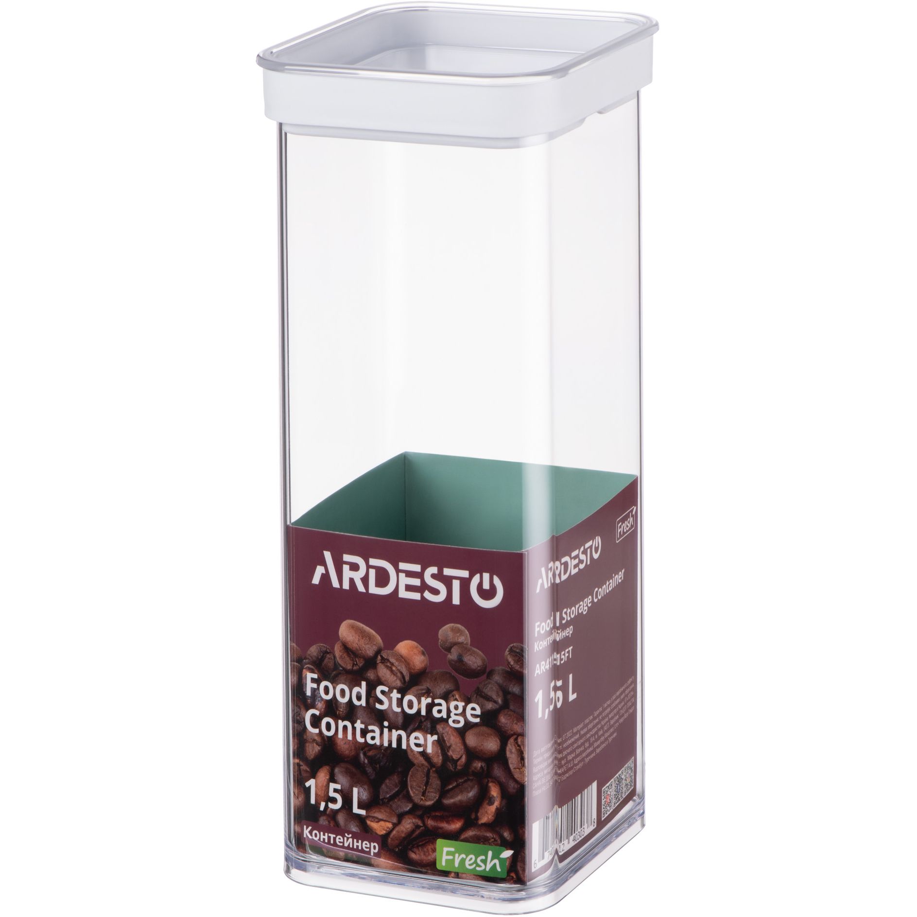 Контейнер для сыпучих продуктов Ardesto Fresh, 1,5 л, прозрачный (AR4115FT) - фото 1