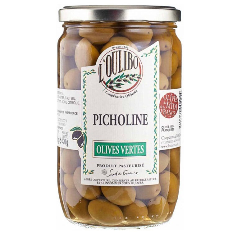 Оливки L'Oulibo Picholines Olives Vertes 420 г - фото 1