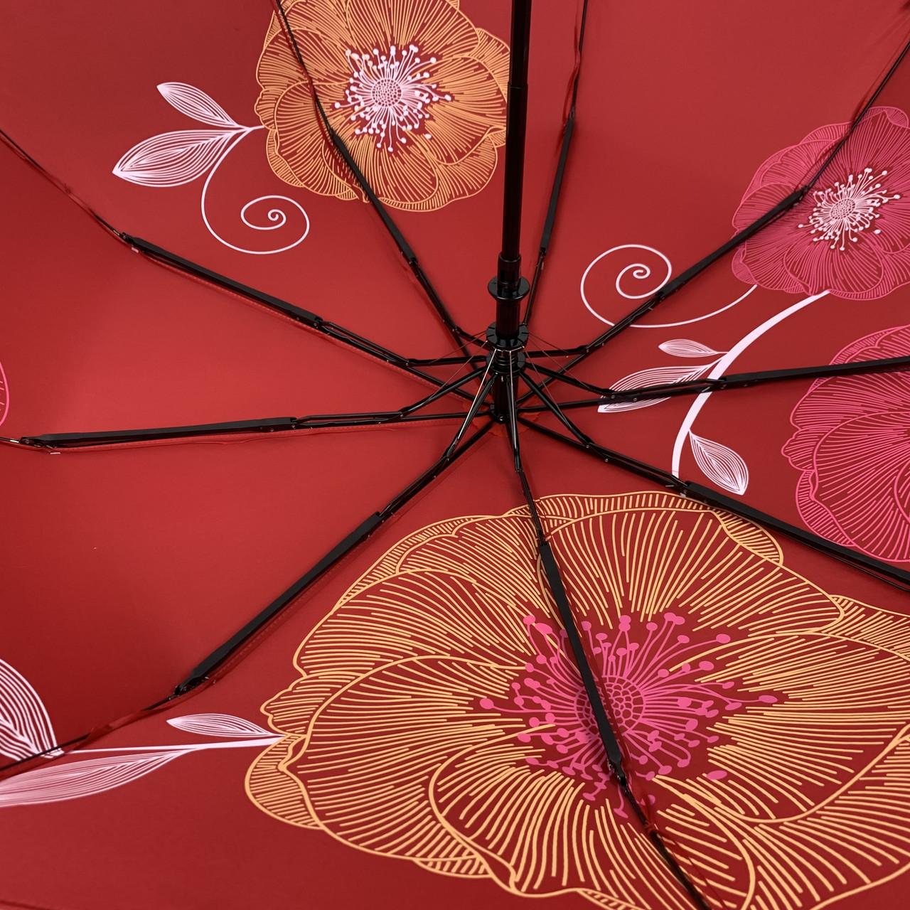 Женский складной зонтик полуавтомат Max 102 см красный - фото 7