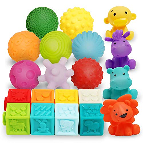 Сенсорный набор Infantino мячики, кубики и животные (310231) - фото 2