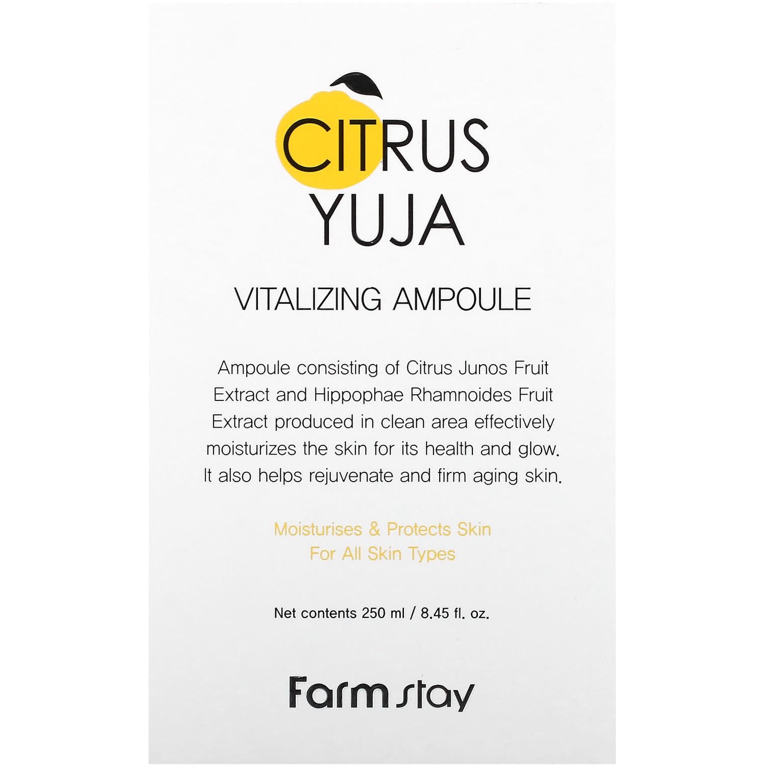 Сироватка для обличчя FarmStay Citrus Yuja Vitalizing Ampoule 250 мл - фото 2