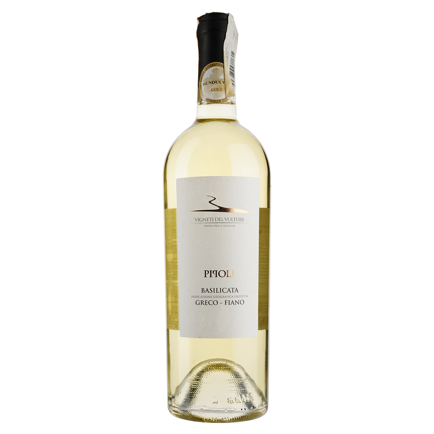 Вино Vigneti Del Vulture Pipoli Greco Fiano Basilicata, белое, сухое, 12%, 0,75 л - фото 1