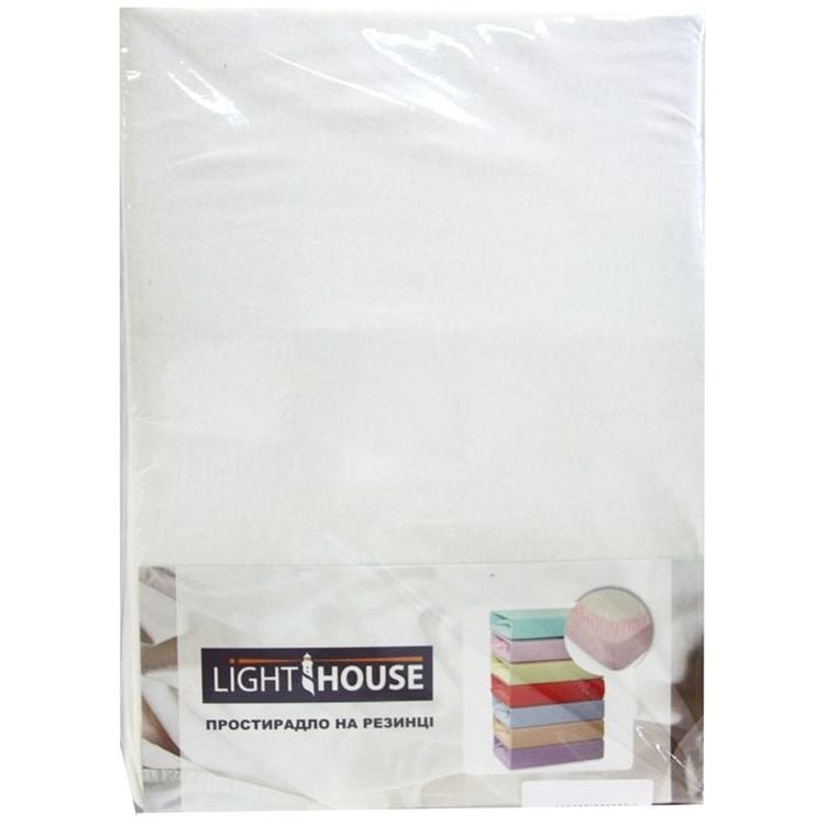 Простирадло на резинці LightHouse Jersey Premium, 200х90 см, кремовий (46425) - фото 1