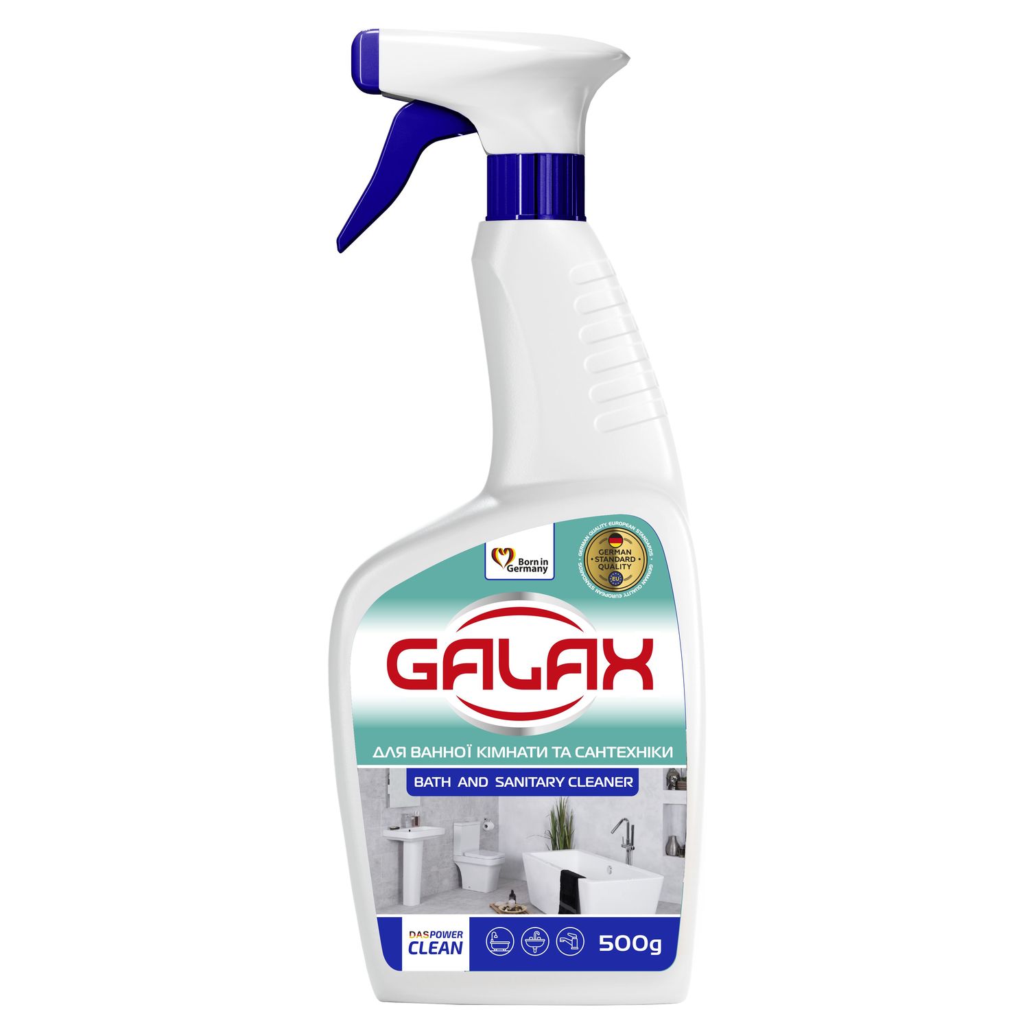 Засіб для миття ванної кімнати та сантехніки Galax das Power Clean 500 мл (724397) - фото 1