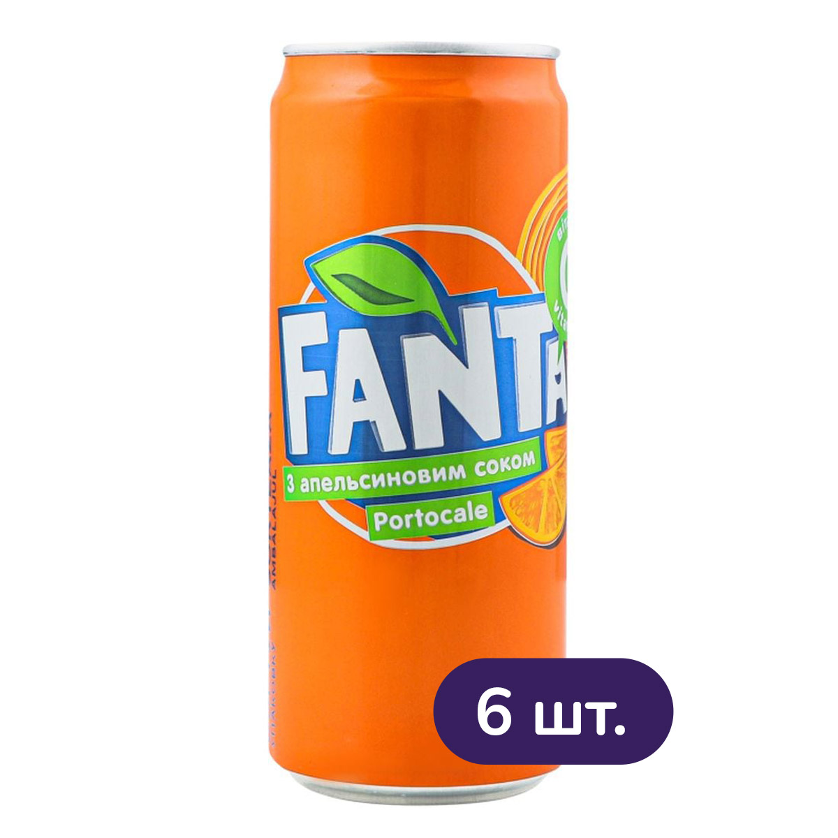 Напій Fanta Orange 330 мл x 6 шт. - фото 1