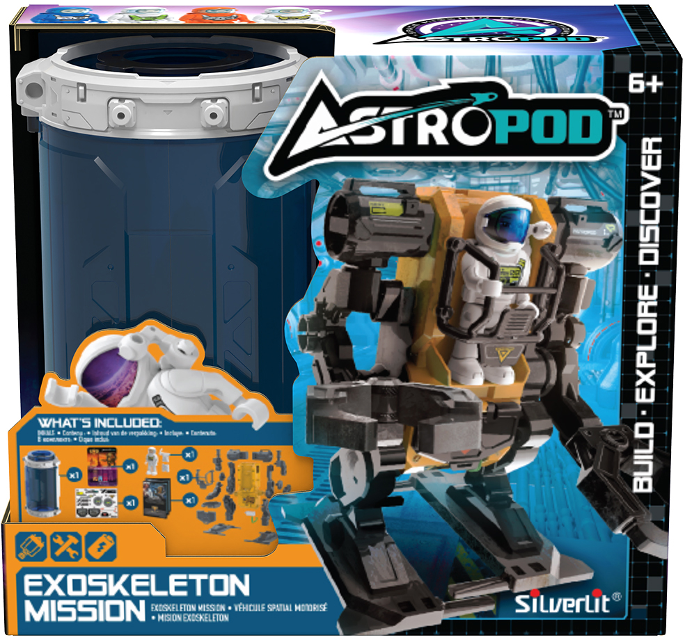 Игровой набор с фигуркой Silverlit Astropod Миссия Двигайся в экзоскелете (80334) - фото 1