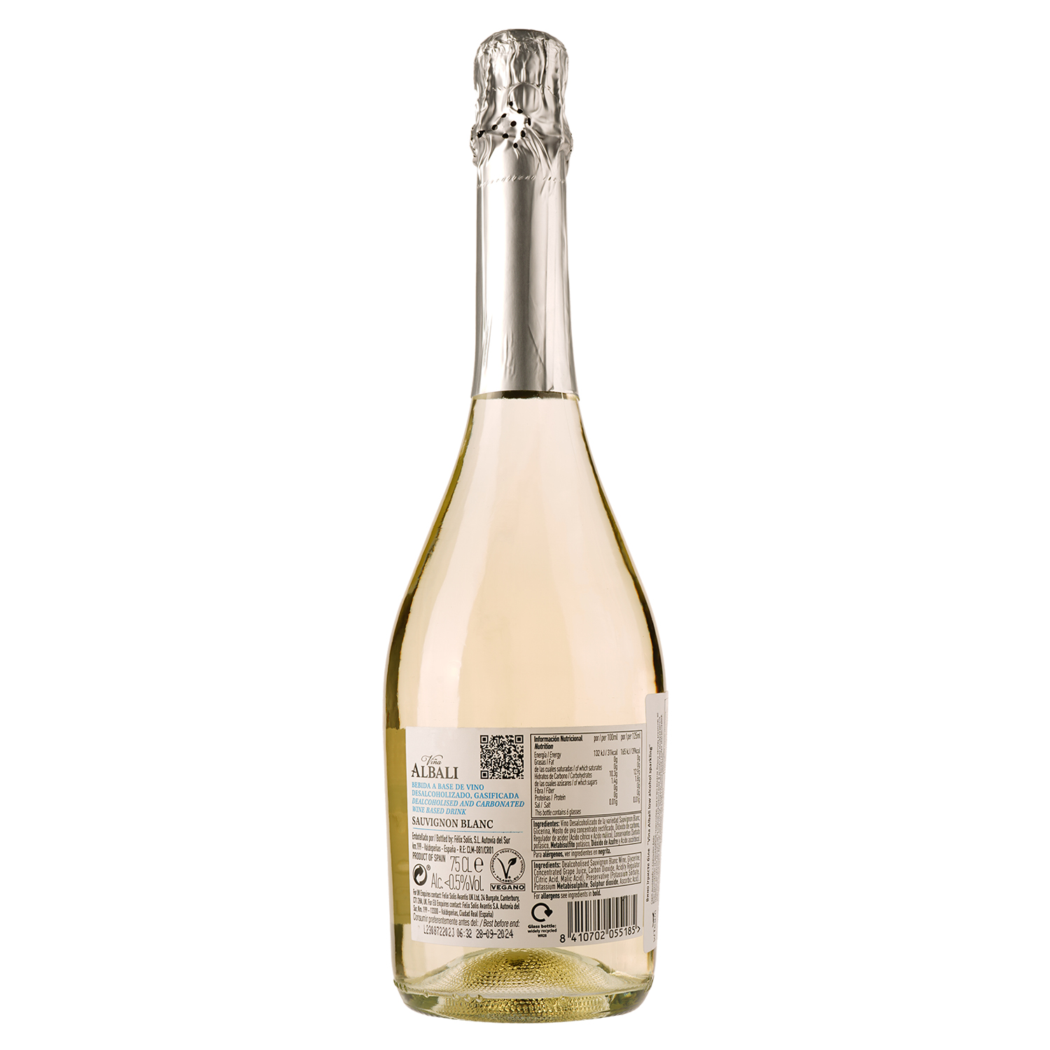 Вино игристое Felix Solis Vina Albali Sparkling, 0,5%, 0,75 л (8000019401443) - фото 2