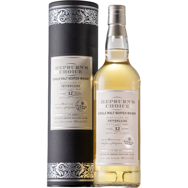 Виски Fettercairn 12 Years Old 2001 - Hepburn’s Choice 46% 0.7 л в тубусе - фото 1