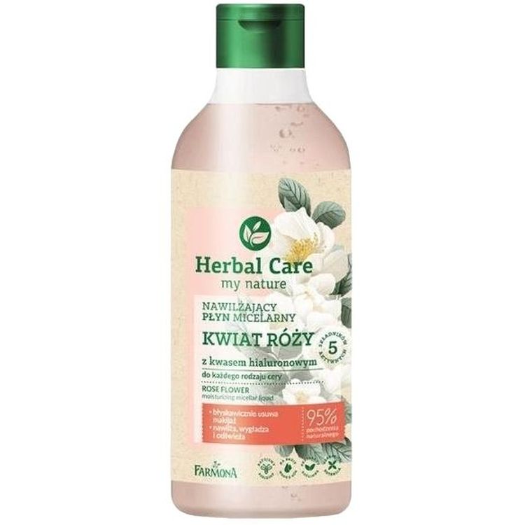 Мицеллярная жидкость для лица Farmona Herbal Care с гиалуроновой кислотой Цветок розы 400 мл - фото 1
