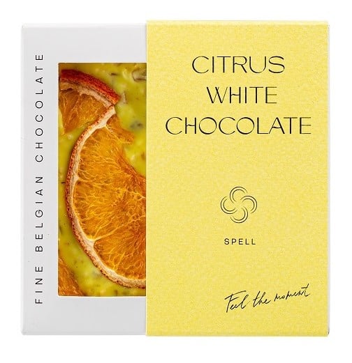 Білий шоколад Spell Цитрус-вибухова карамель, 80 г (782558) - фото 1