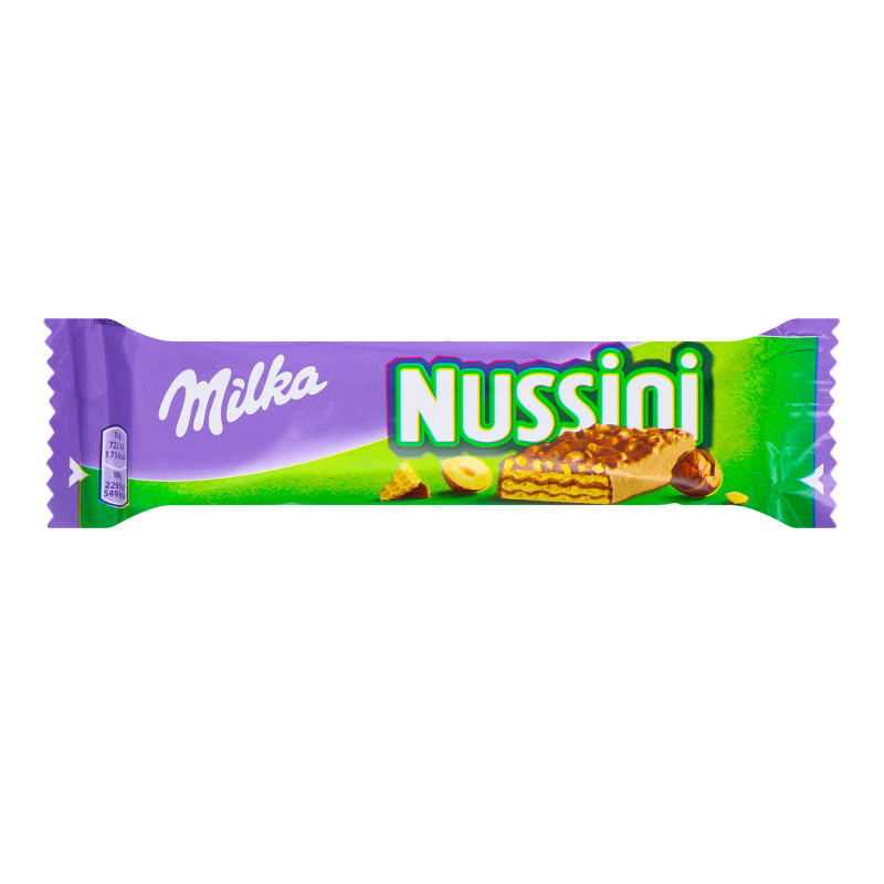 Вафли Milka Nussini с фундуком и какао в в молочном шоколаде, 31 г (890958) - фото 1