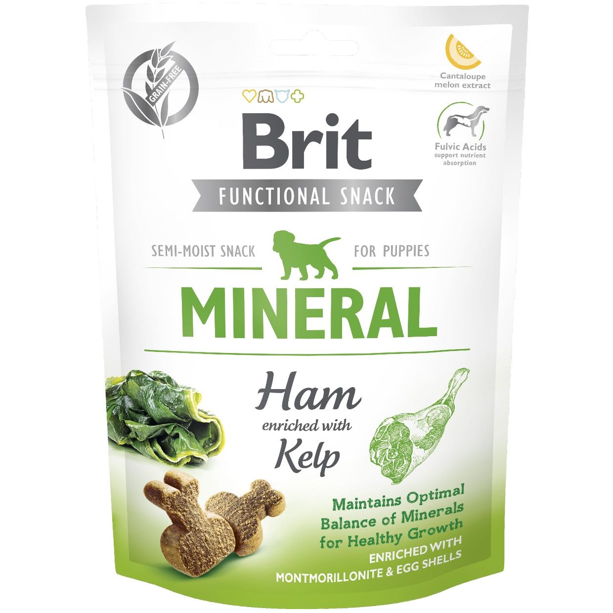 Лакомство для щенков Brit Care Functional Snack Mineral с ветчиной 150 г - фото 1