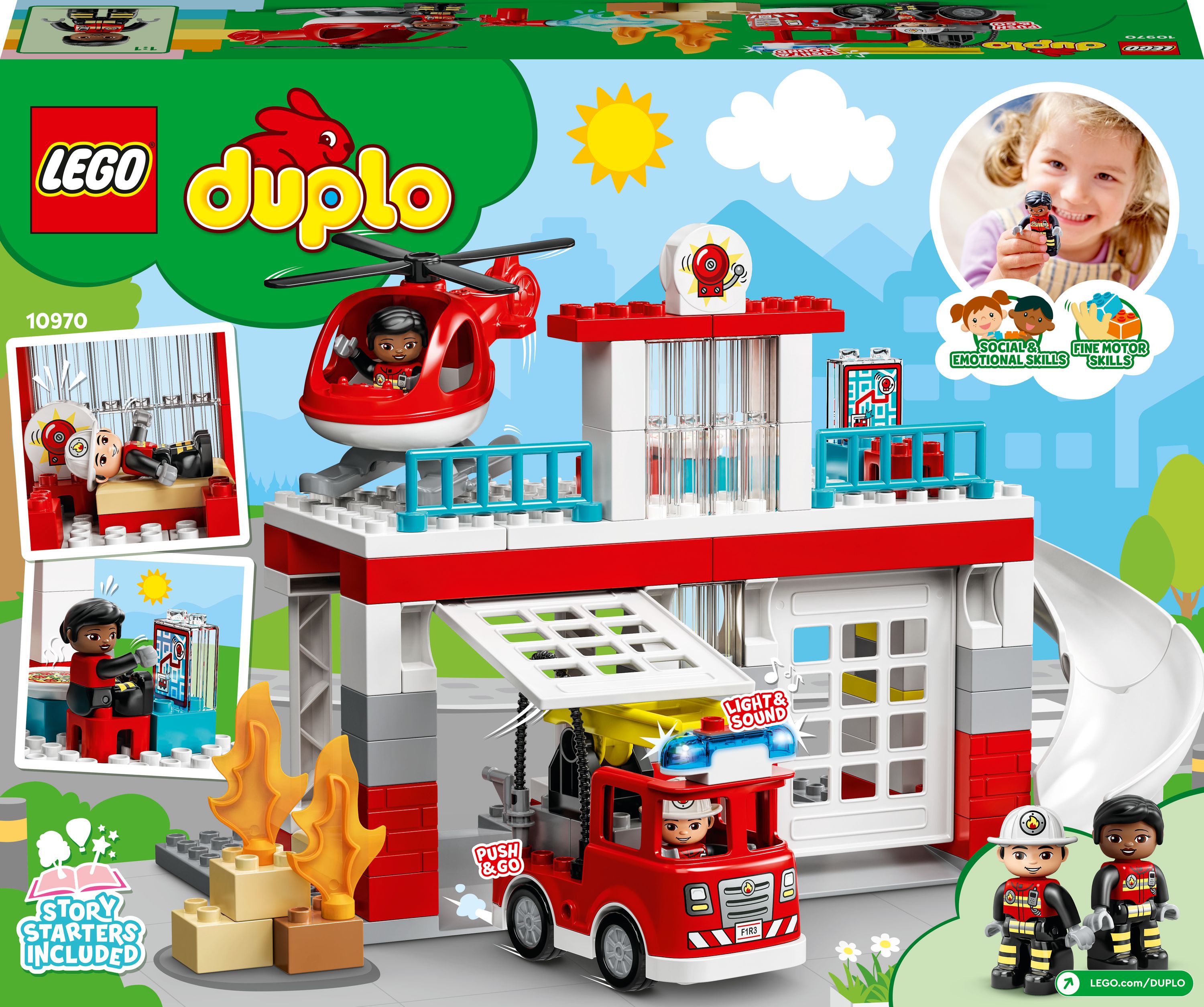 Конструктор LEGO DUPLO Пожежна частина та вертоліт, 117 деталей (10970) - фото 8