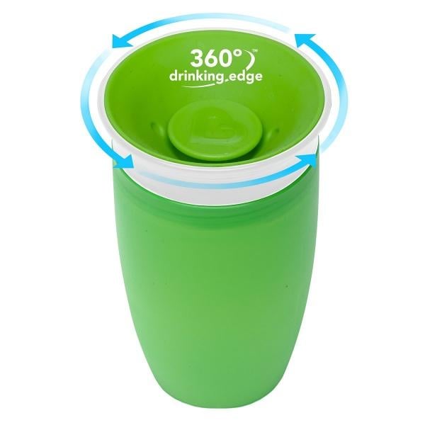 Чашка непроливная Munchkin Miracle 360, зеленый, 296 мл, 1 шт. (01209601.03) - фото 2
