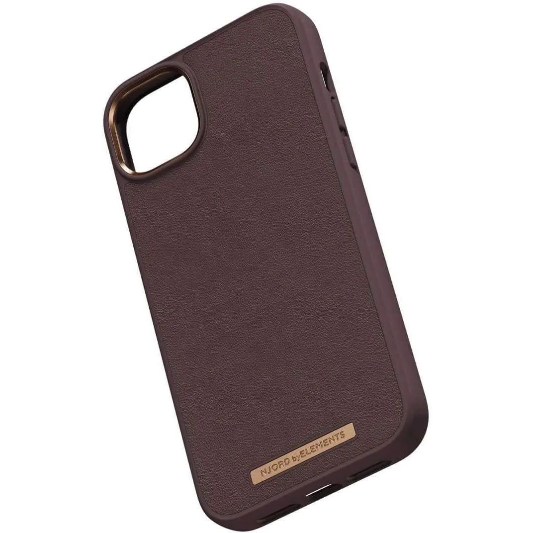 Чехол-накладка Njord Genuine Leather MagSafe Case Dark Brown для iPhone 14 Pro - фото 4