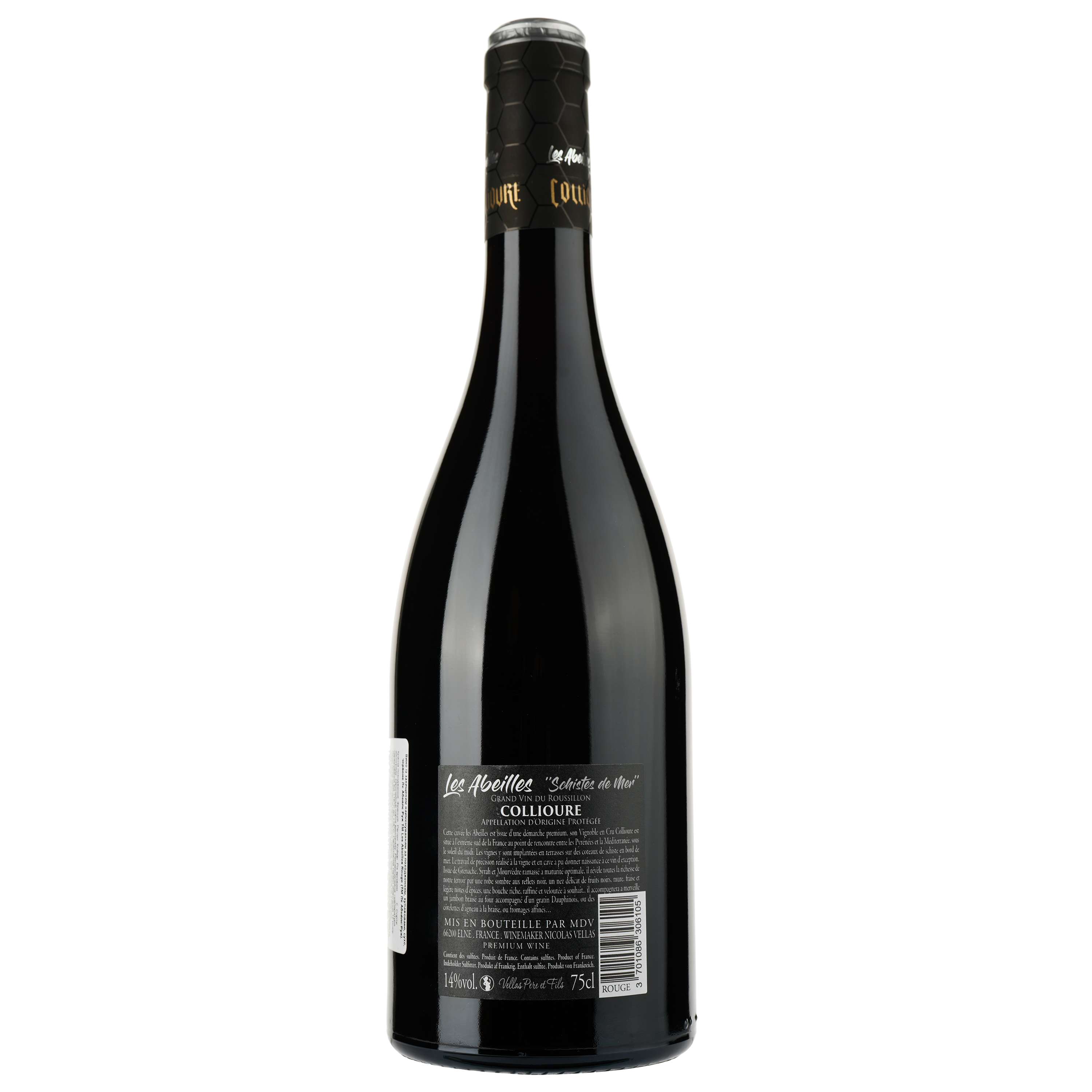 Вино Les Abeilles Rouge 2021 AOP Collioure, червоне, сухе, 0,75 л - фото 2