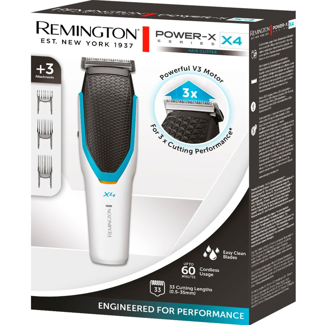 Машинка для стрижки Remington Power X Series X4 HC4000 бело-черная - фото 4