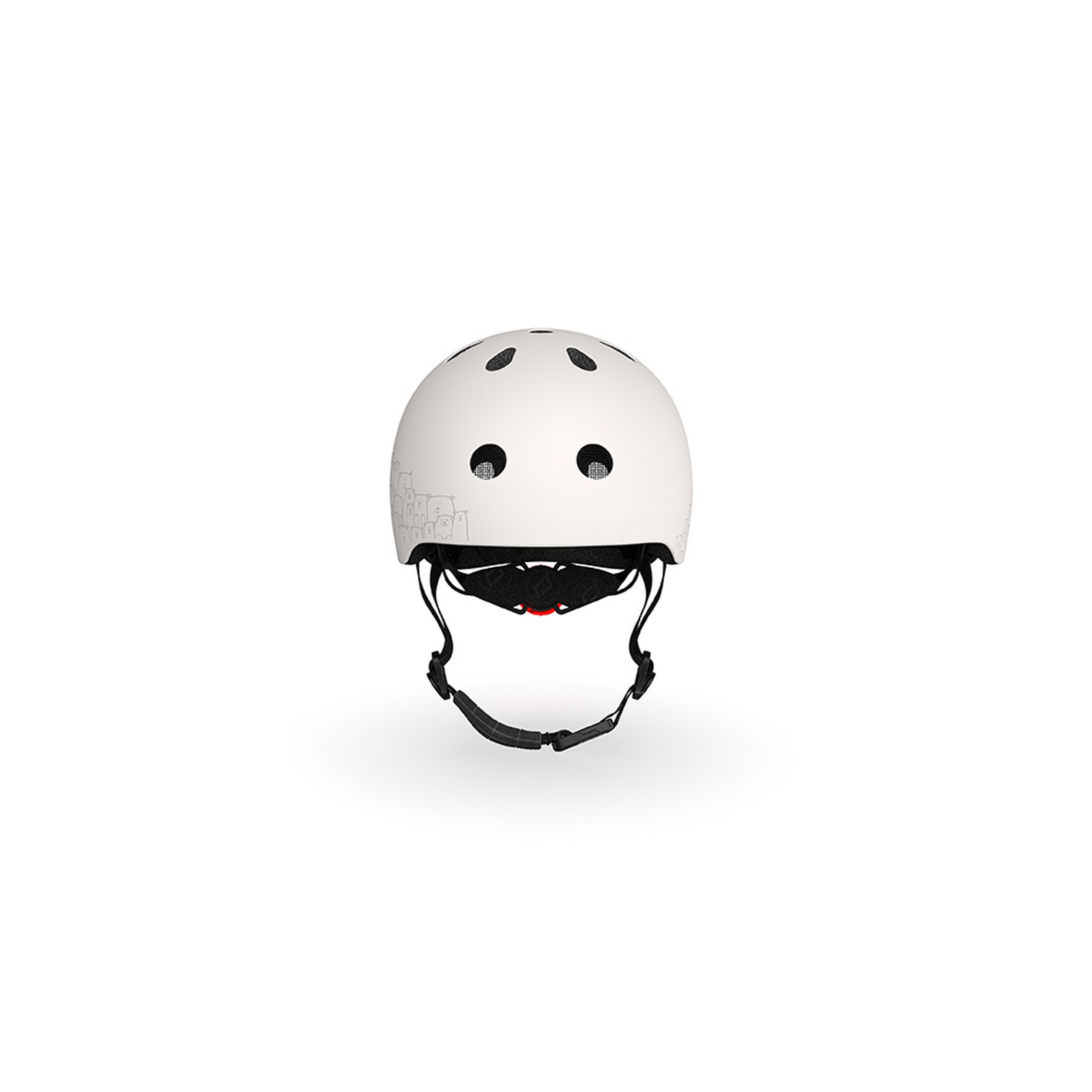 Шлем защитный Scoot and Ride светоотражающий, с фонариком, 45-51 см (XXS/XS), светло-серый (SR-210225-ASH) - фото 6