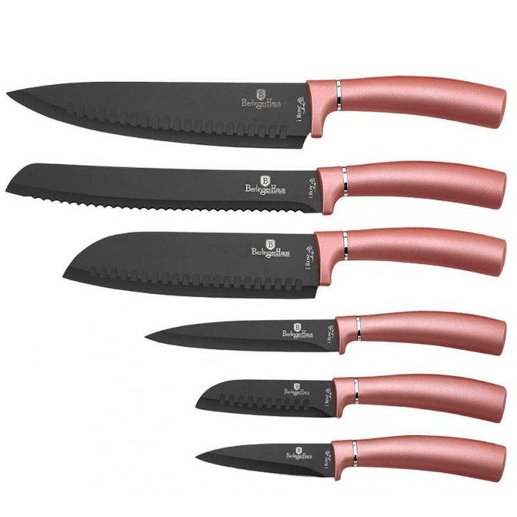 Набір ножів Berlinger Haus I-Rose Collection, 6 предметов, рожеве золото (BH 2557) - фото 1