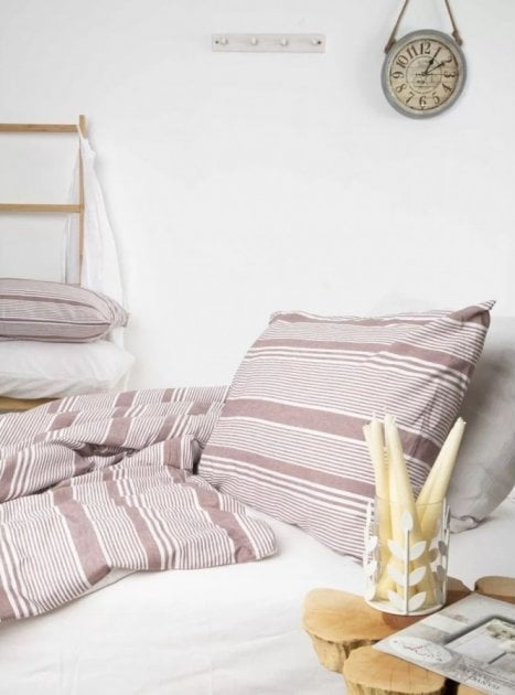 Комплект постельного белья Irya Flint, евростандарт, светло-розовый (svt-2000022265942) - фото 2