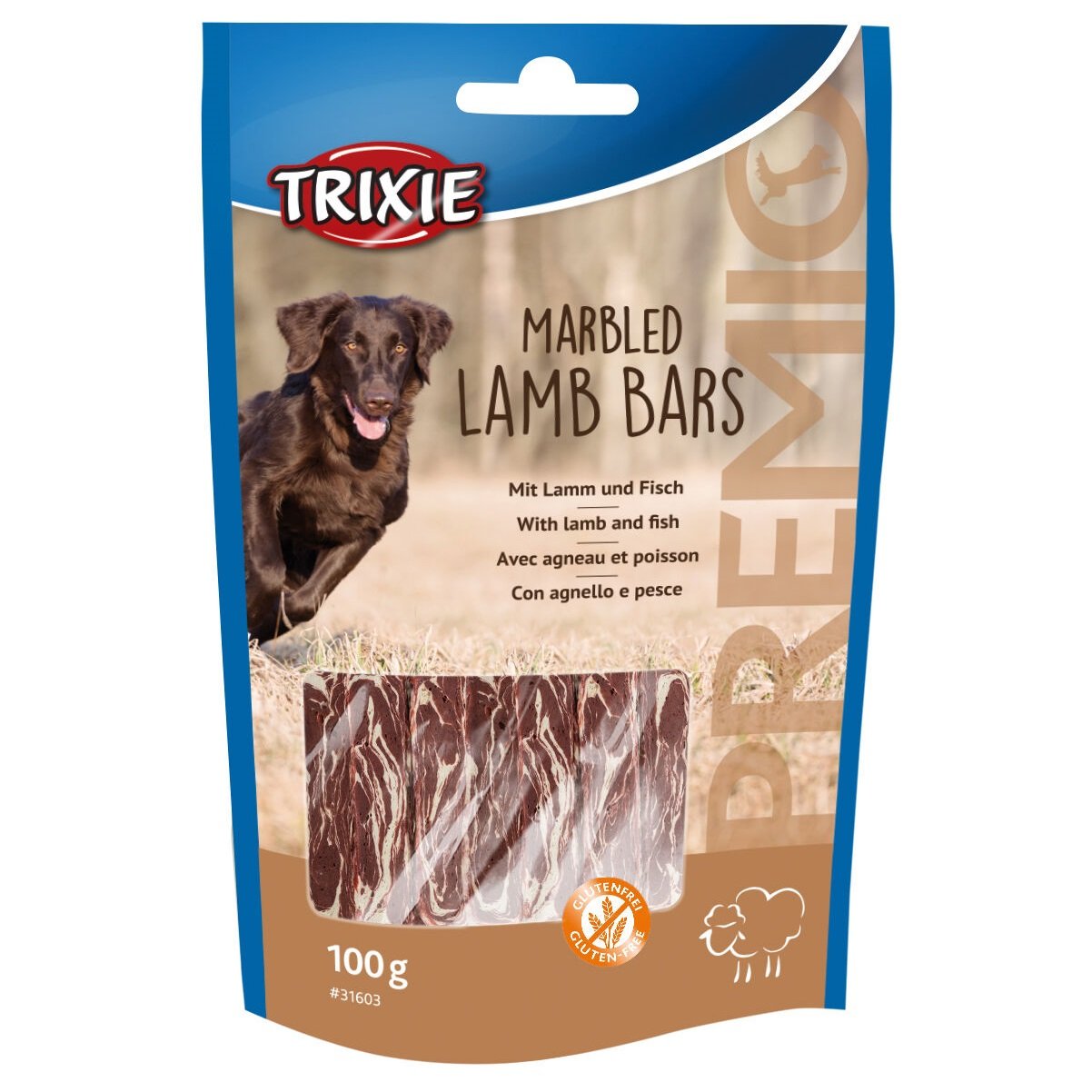 Лакомства для собак Trixie Premio Marbled Lamb Bars, с ягненком, 100 г (31603) - фото 1
