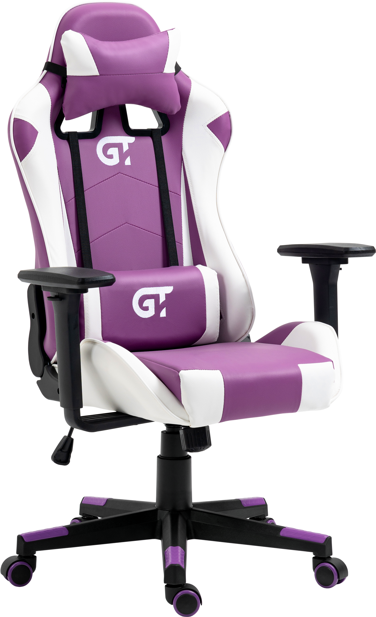 Геймерское детское кресло GT Racer белое с фиолетовым (X-5934-B Kids White/Violet) - фото 2