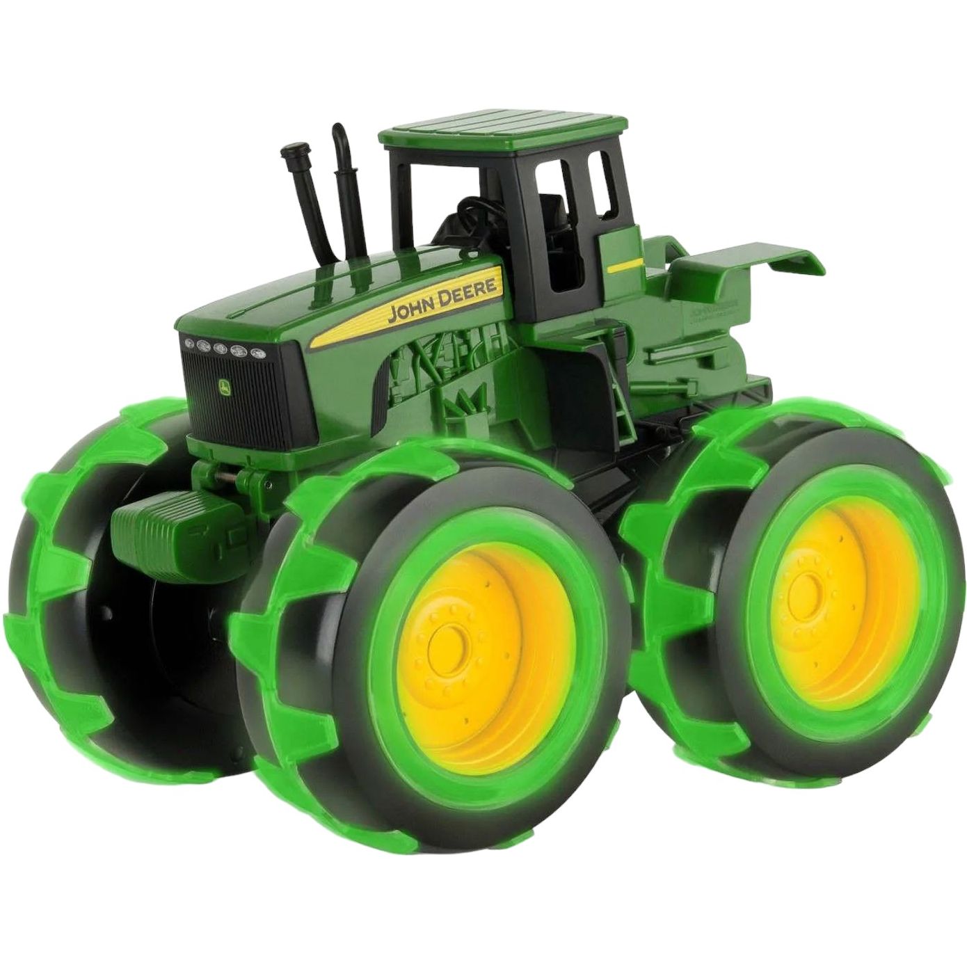 Машинка Трактор John Deere Kids Monster Treads с большими светящимися колесами (46434) - фото 1