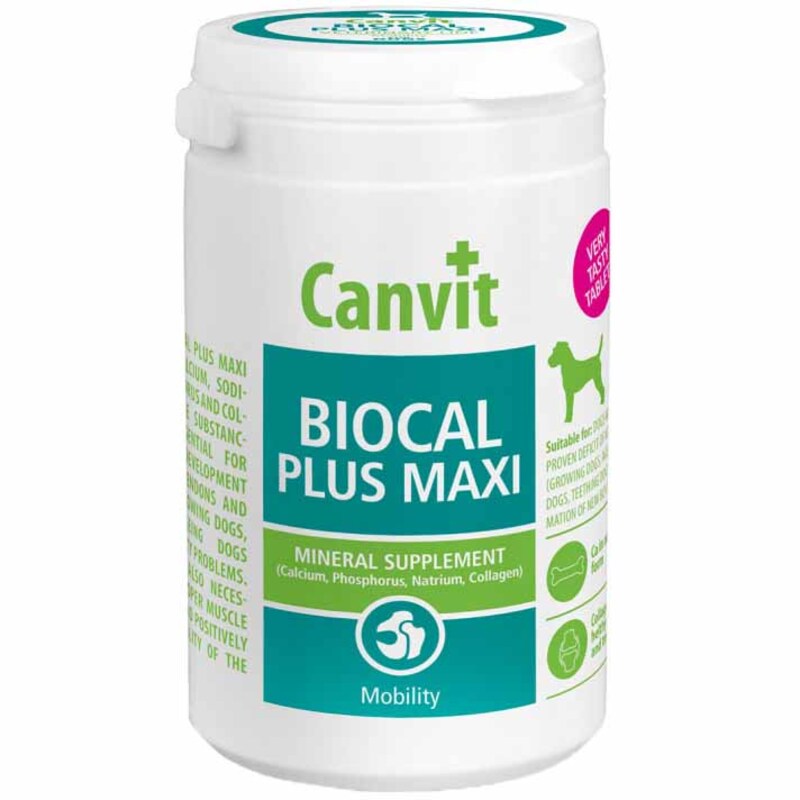 Вітамінна добавка для покращення рухливості у собак Canvit Biocal Plus Maxi 230 г - фото 1