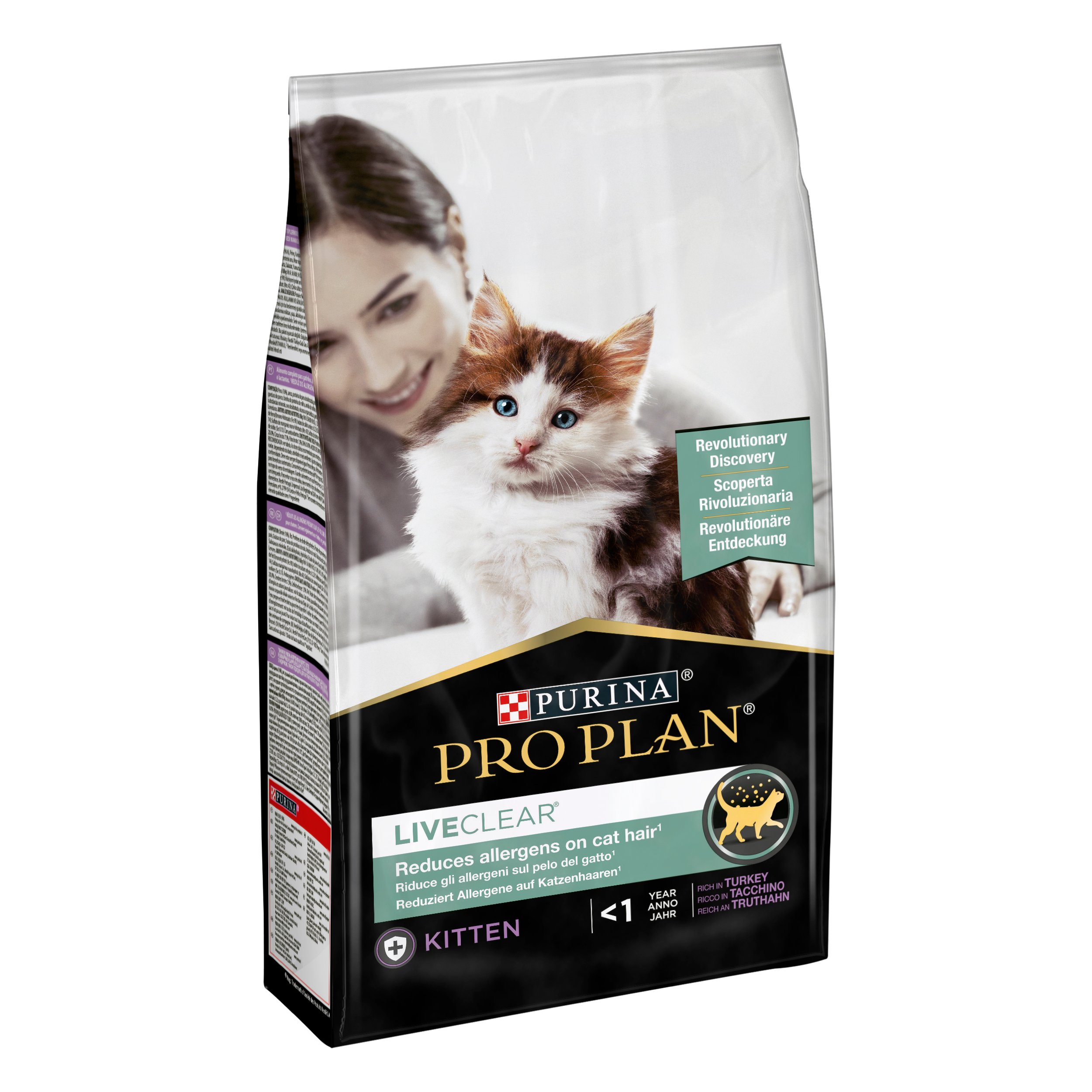 Сухий корм для кошенят для зменшення алергенів на шерсті Purina Pro Plan LiveClear Kitten, з індичкою, 1,4 кг (12466185) - фото 2