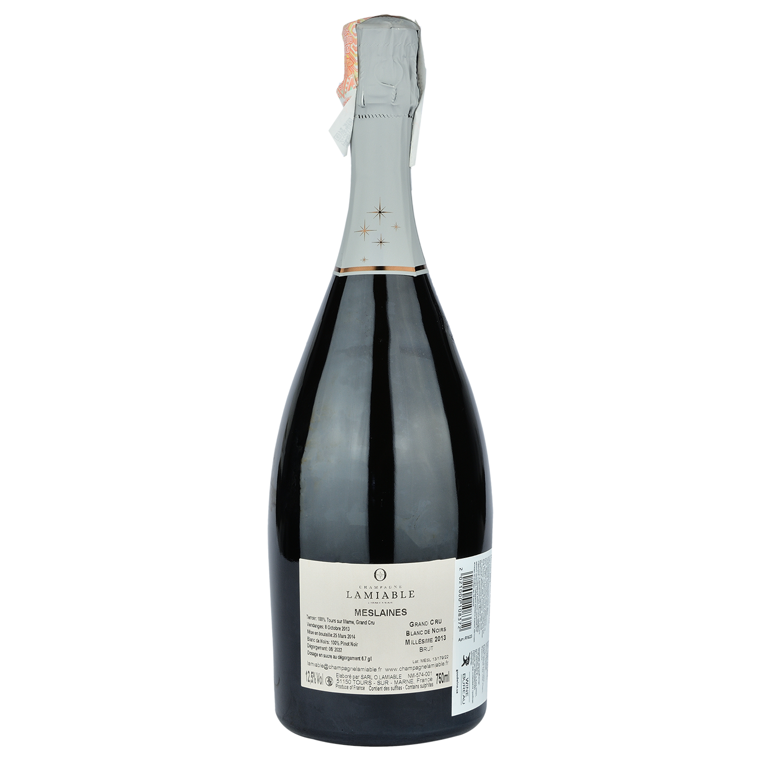 Шампанское Lamiable Cuvee Les Meslaines 2013, белое, брют, 0,75 л (R1623) - фото 2