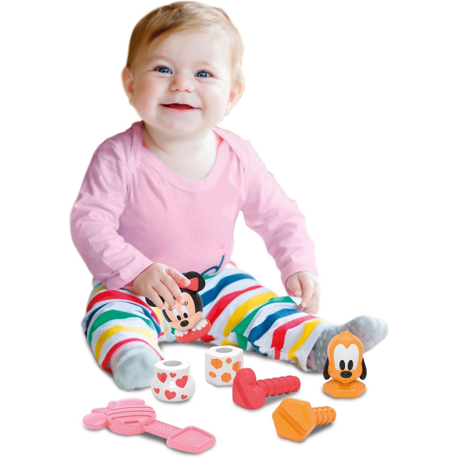 Іграшка розвиваюча Baby Clementoni Конструктор Minnie & Pluto Build & Play Disney Baby (17842) - фото 6