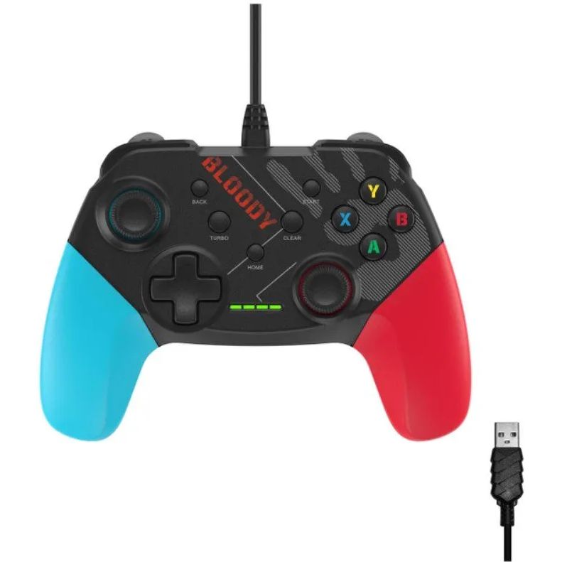 Геймпад джойстик A4Tech Gamepad Bloody GPB-30 Sports красный с голубым - фото 1