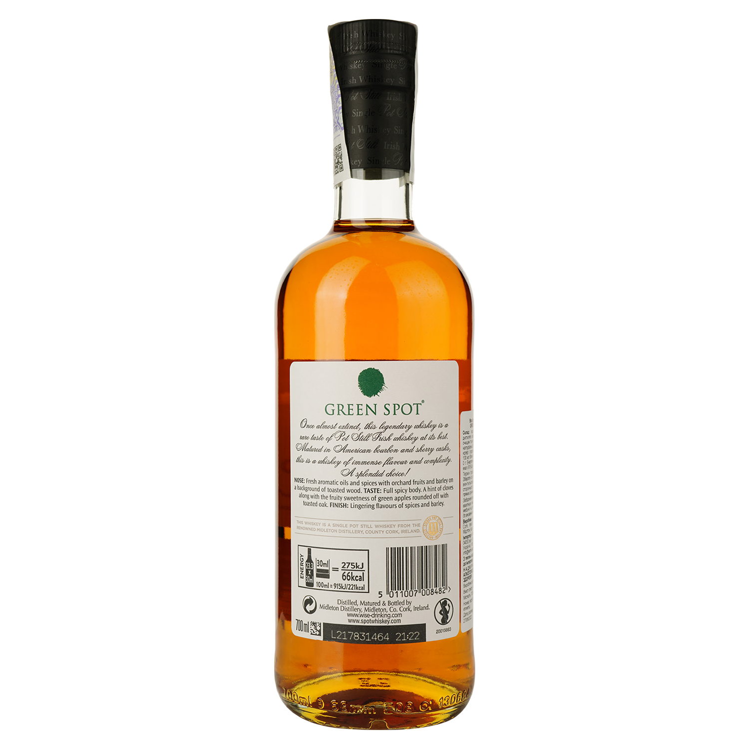 Виски Mitchells Green Spot Single Pot Still Irish Whiskey, 40%, 0,7 л (846672) - фото 3