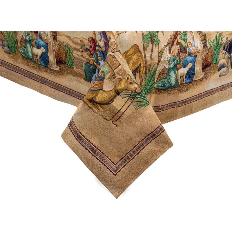 Скатерть новогодняя Lefard Home Textile Familia lurex гобеленовая, 140х120 см (732-318) - фото 3