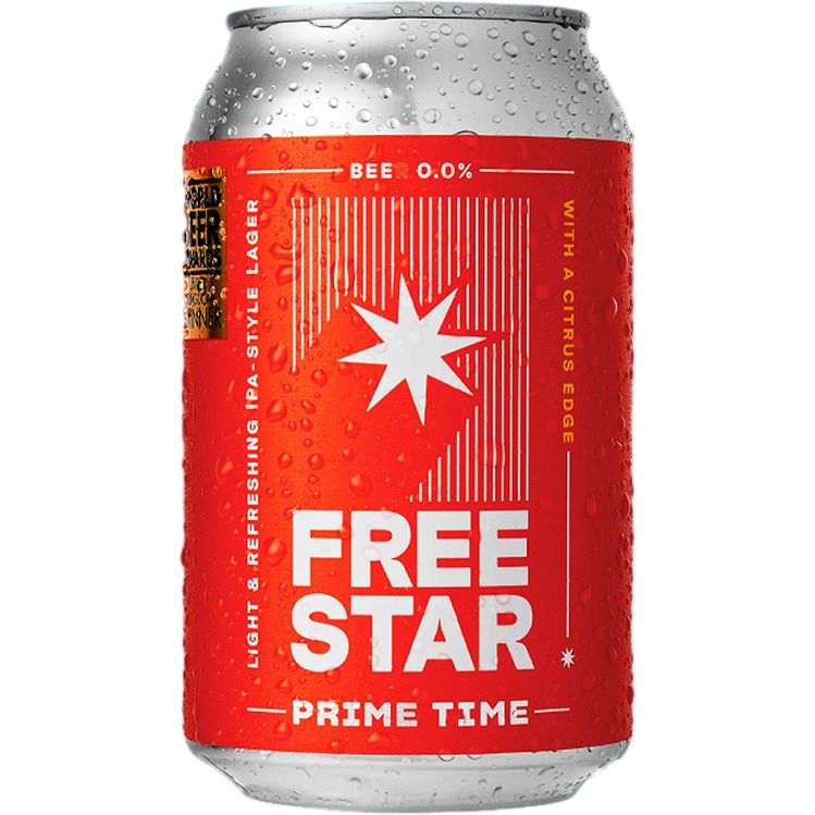 Пиво безалкогольное Free Star Biere Craft Lager светлое ж/б 0.33 л - фото 1