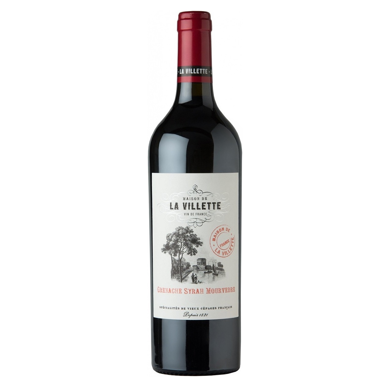 Вино Badet Clement La Villette Grenache Syrah Mourvedre, червоне, сухе, 13%, 0,75 л (8000015862077) - фото 1