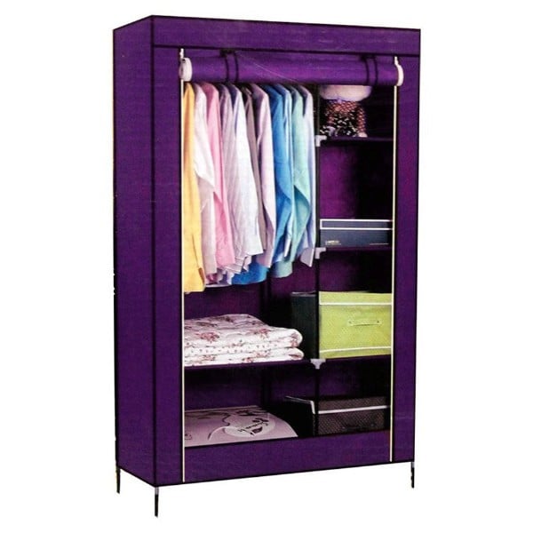 Шкаф тканевый Stenson раскладной 105х45х175 см purple (26019) - фото 2