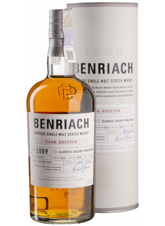 Виски BenRiach 11 yo Oloroso Puncheon Cask #8562 2009 Single Malt Scotch Whisky, 58,9, 0,7 л в тубусе - фото 1
