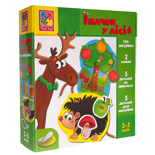 Игра настольная Vladi Toys Мини-розвивашка Ежик в лесу, украинский язык (VT1804-45) - фото 1
