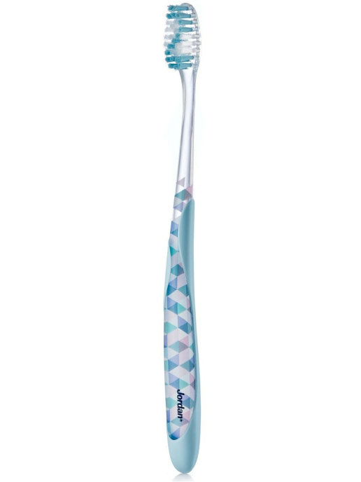 Дизайнерская зубная щетка Jordan Individual Reach, голубой с дизайном - фото 2