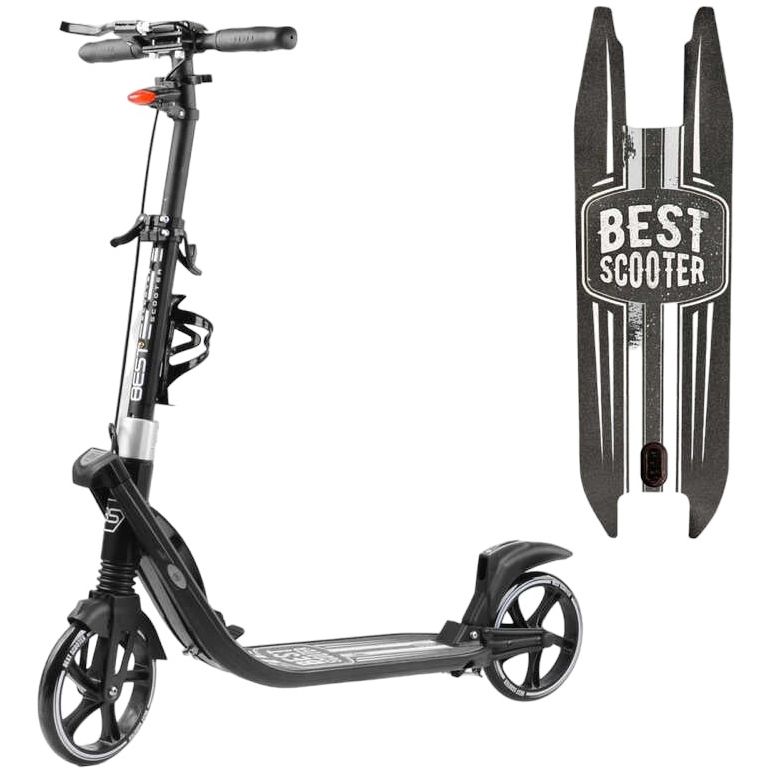 Самокат Best Scooter 93-103х64х16 см Чорно-білий 000255836 - фото 1