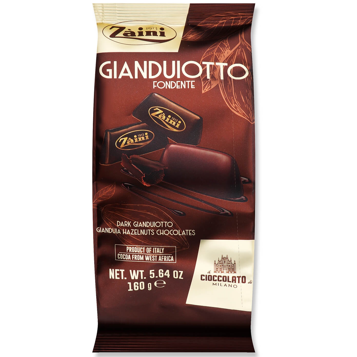 Цукерки шоколадні Zaini Gianduiotto з фундуком, 160 г (825372) - фото 1