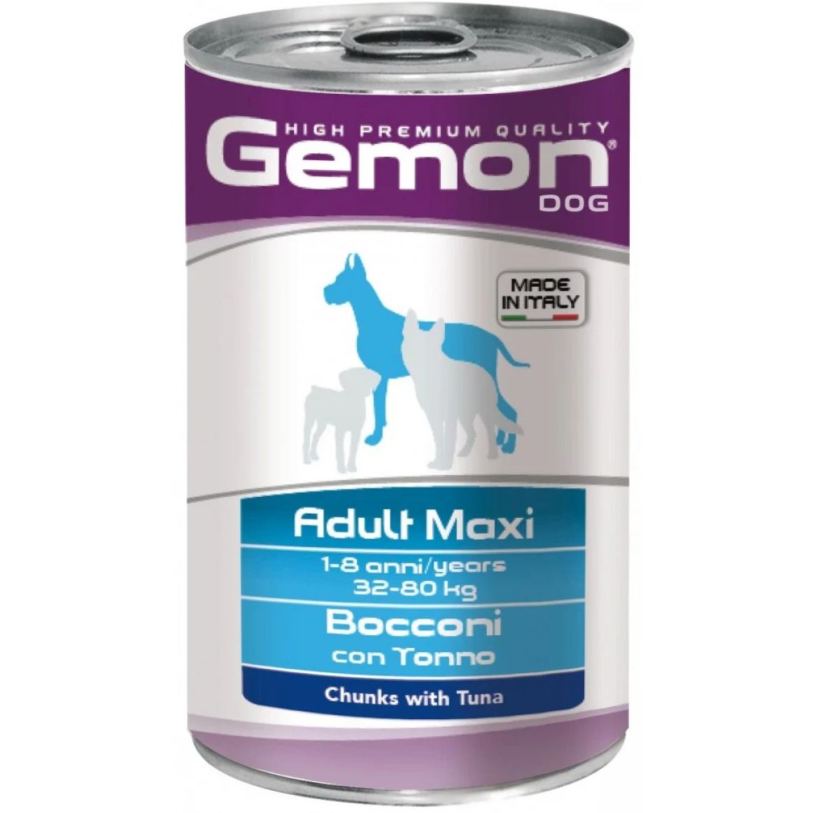 Вологий корм Gemon Dog Wet Maxi Adult шматочки з тунцем, 1,25 кг (70387934) - фото 1