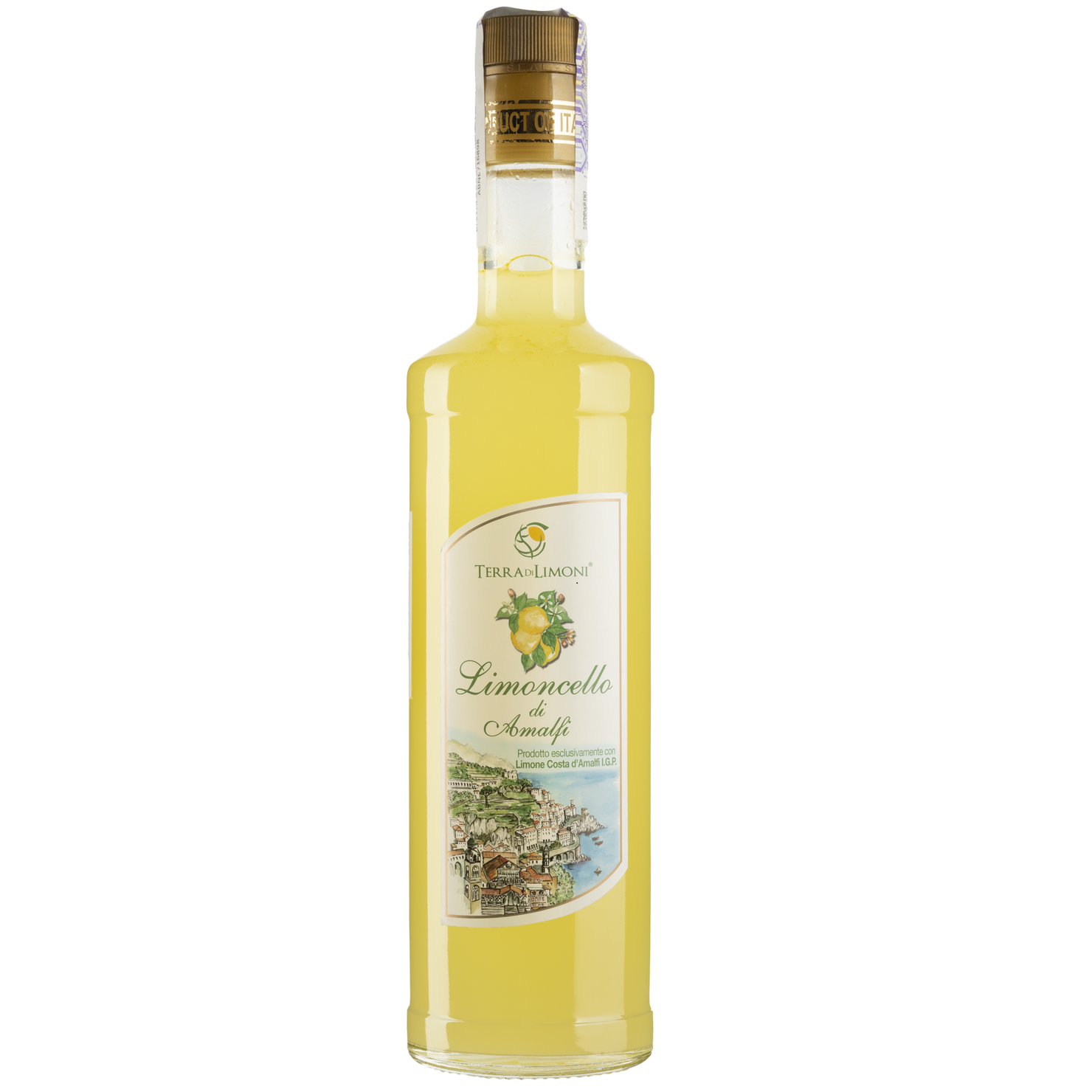 Лікер Terra di Limoni Liquore al limoncello Costa d'Amalfi, 25%, 0,7 л (Q5893) - фото 1