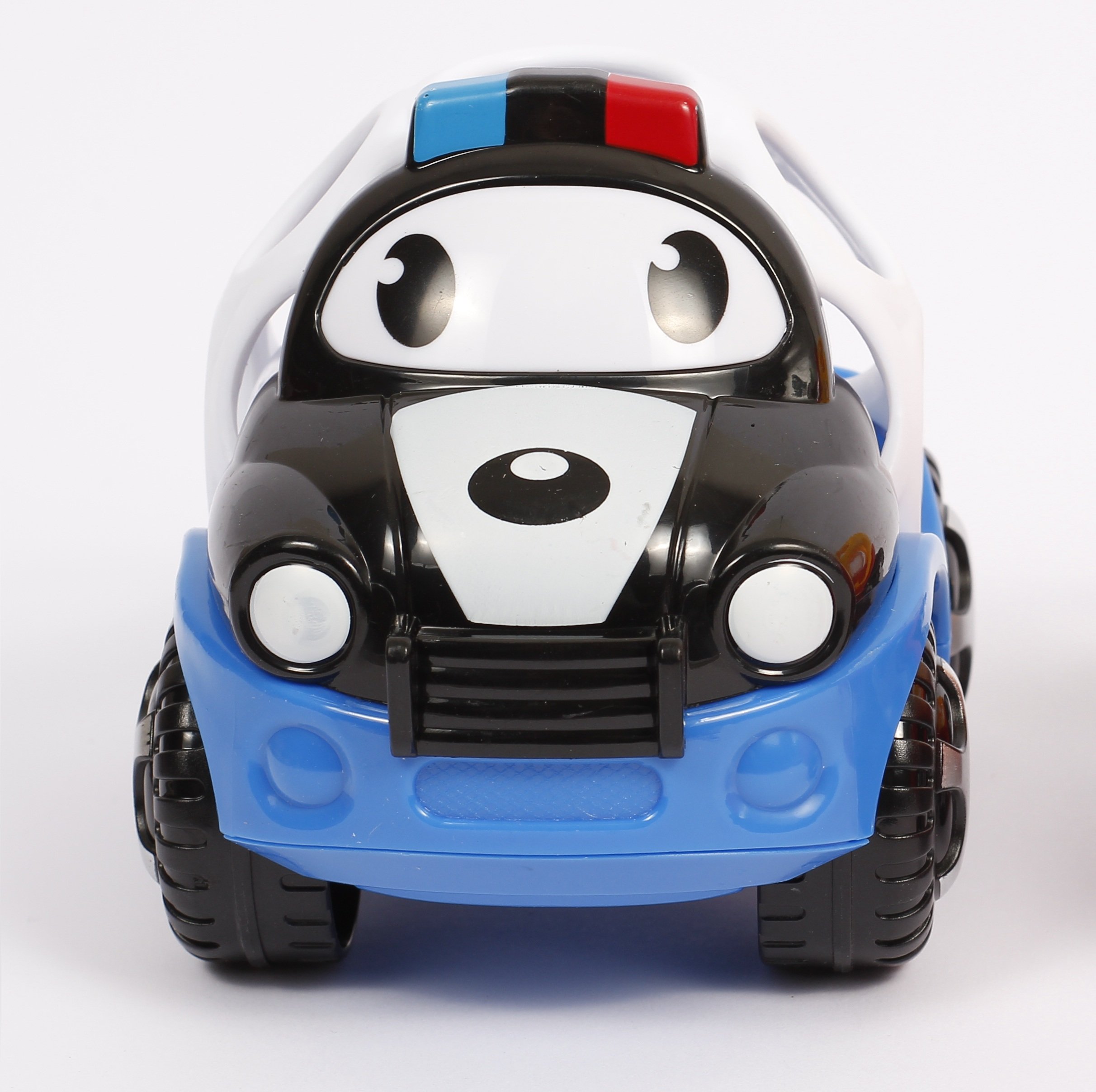 Іграшка-брязкальце Lindo Машинка, блакитний з чорним і білим (Б 343 син) - фото 2