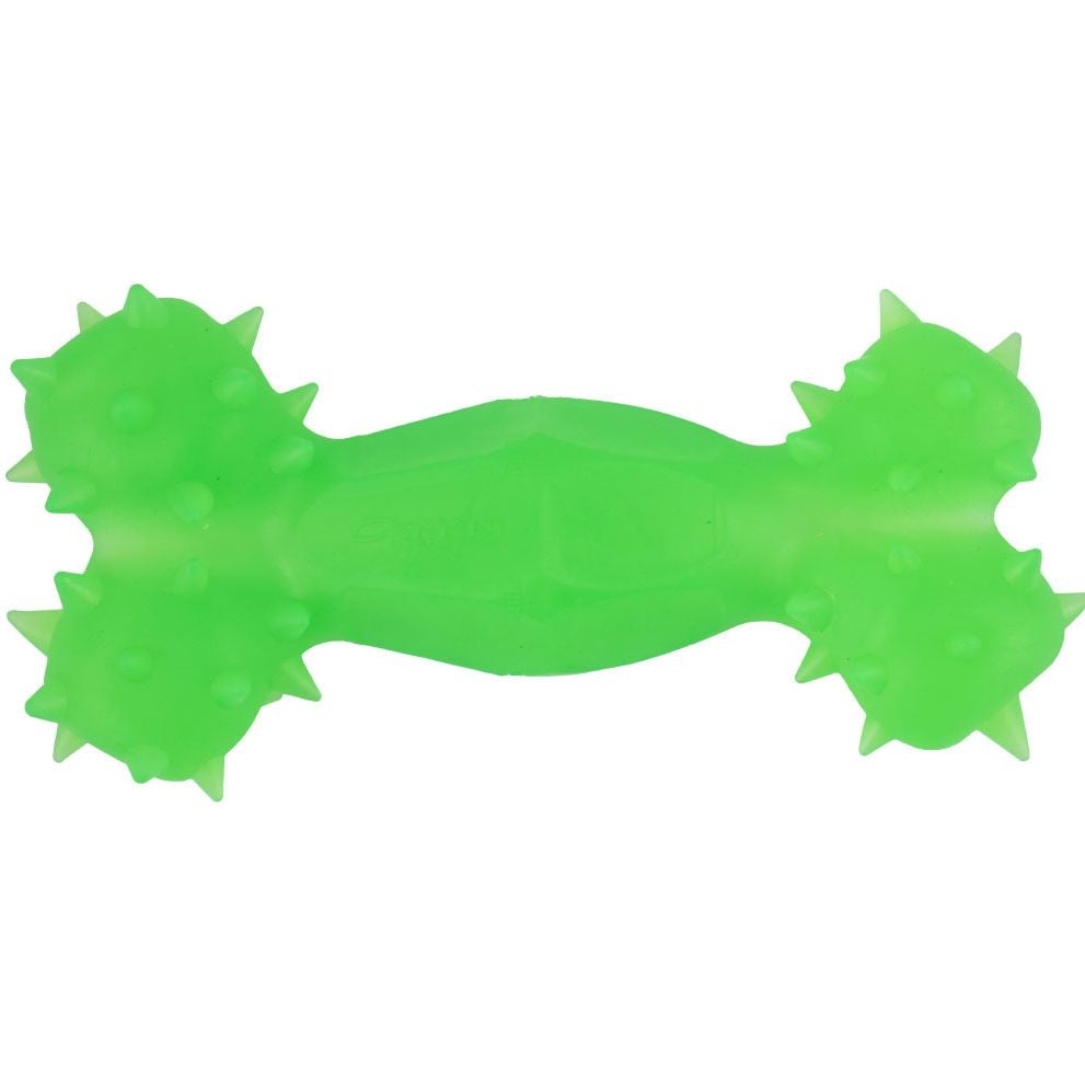 Іграшка для собак Agility кістка з отвором 15 см зелена - фото 1