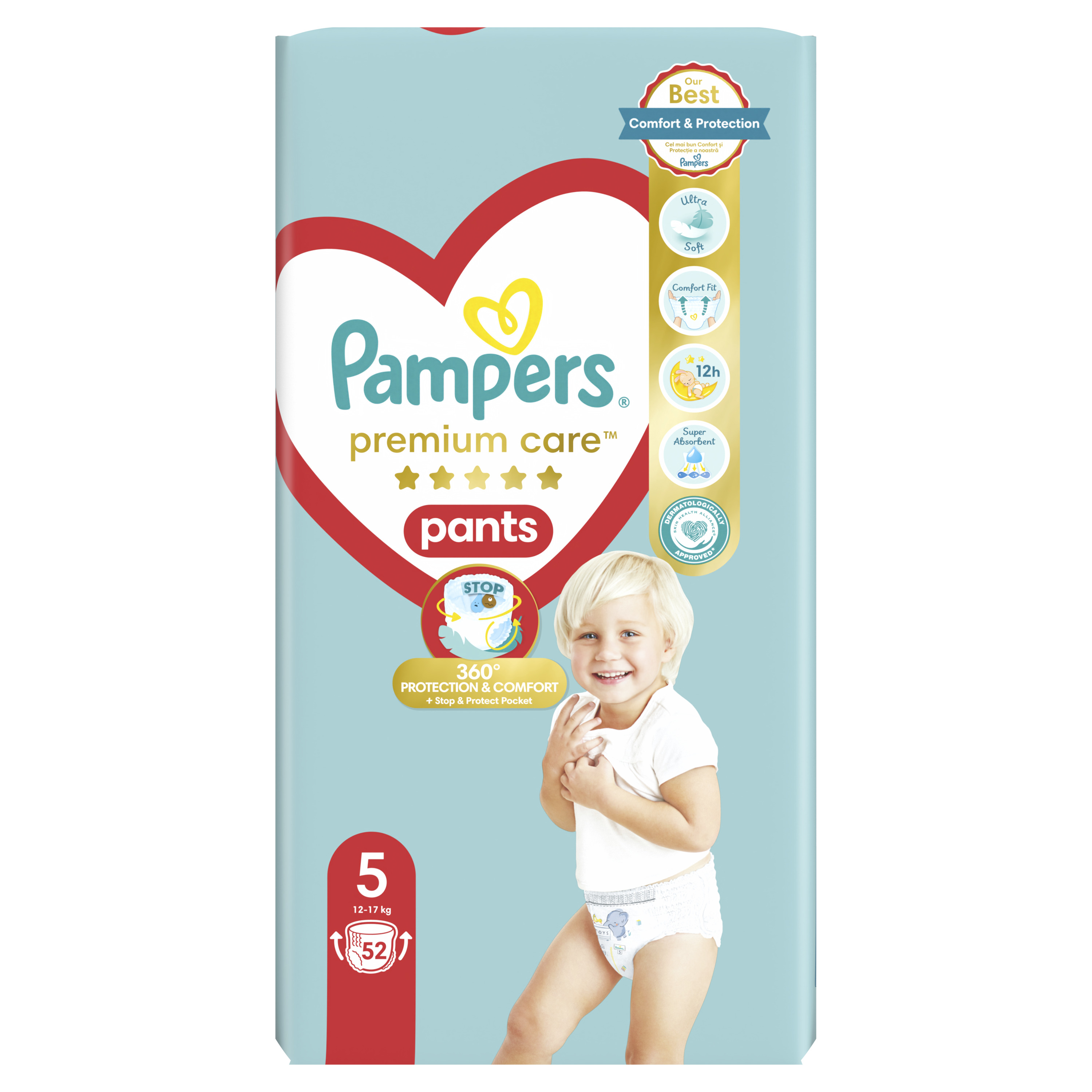 Набор подгузников-трусиков Pampers Premium Care Pants 5 (12-17 кг) 2 х 52 шт. - фото 4