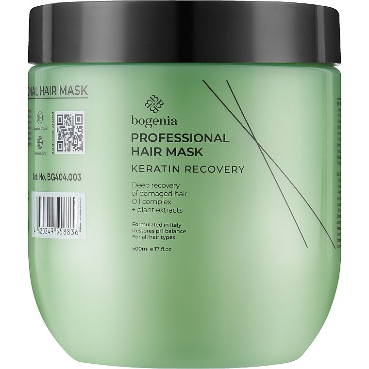 Маска для волос Bogenia Professional Keratin Recovery Hair Mask 500 мл - фото 1